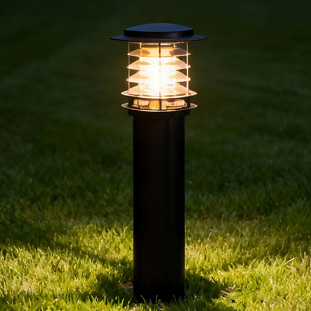 Borne d'éclairage extérieur résistante aux intempéries, poteau en aluminium de 15 cm pour allées, jardins et patios, lampe sur pied étanche IP65, culot E26