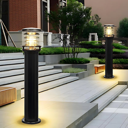Borne d'éclairage extérieur résistante aux intempéries, poteau en aluminium de 15 cm pour allées, jardins et patios, lampe sur pied étanche IP65, culot E26