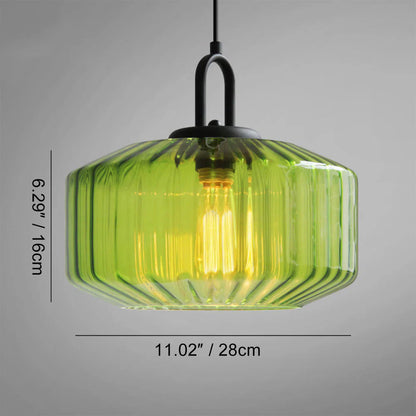Handblown Glass Pendant Light Fixture 11 Inch Diameter for Kitchen Dining Room Hallway Living Room Bedroom LED Ceiling Light