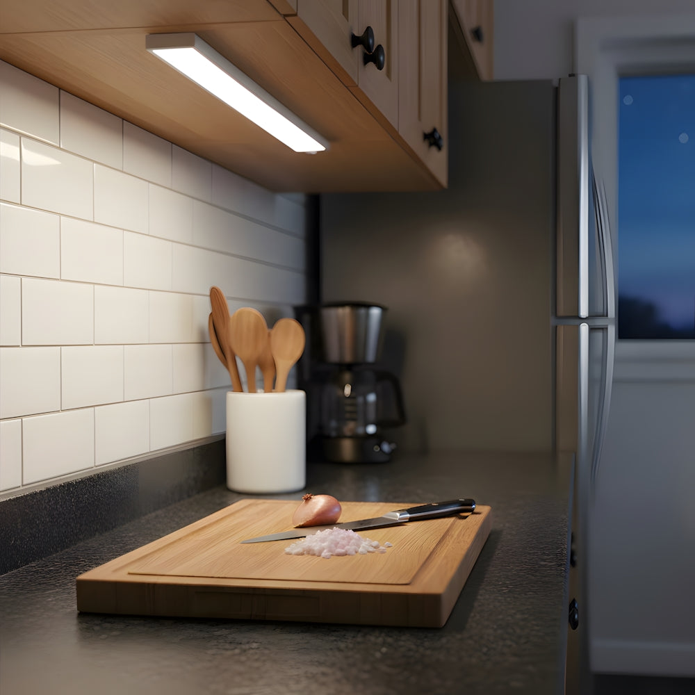 Rechargeable Cordless LED Strip Light for Cabinets, Closets & Hallways – Battery Powered Stick-On Under Cabinet Lighting for Kitchen, Bedroo