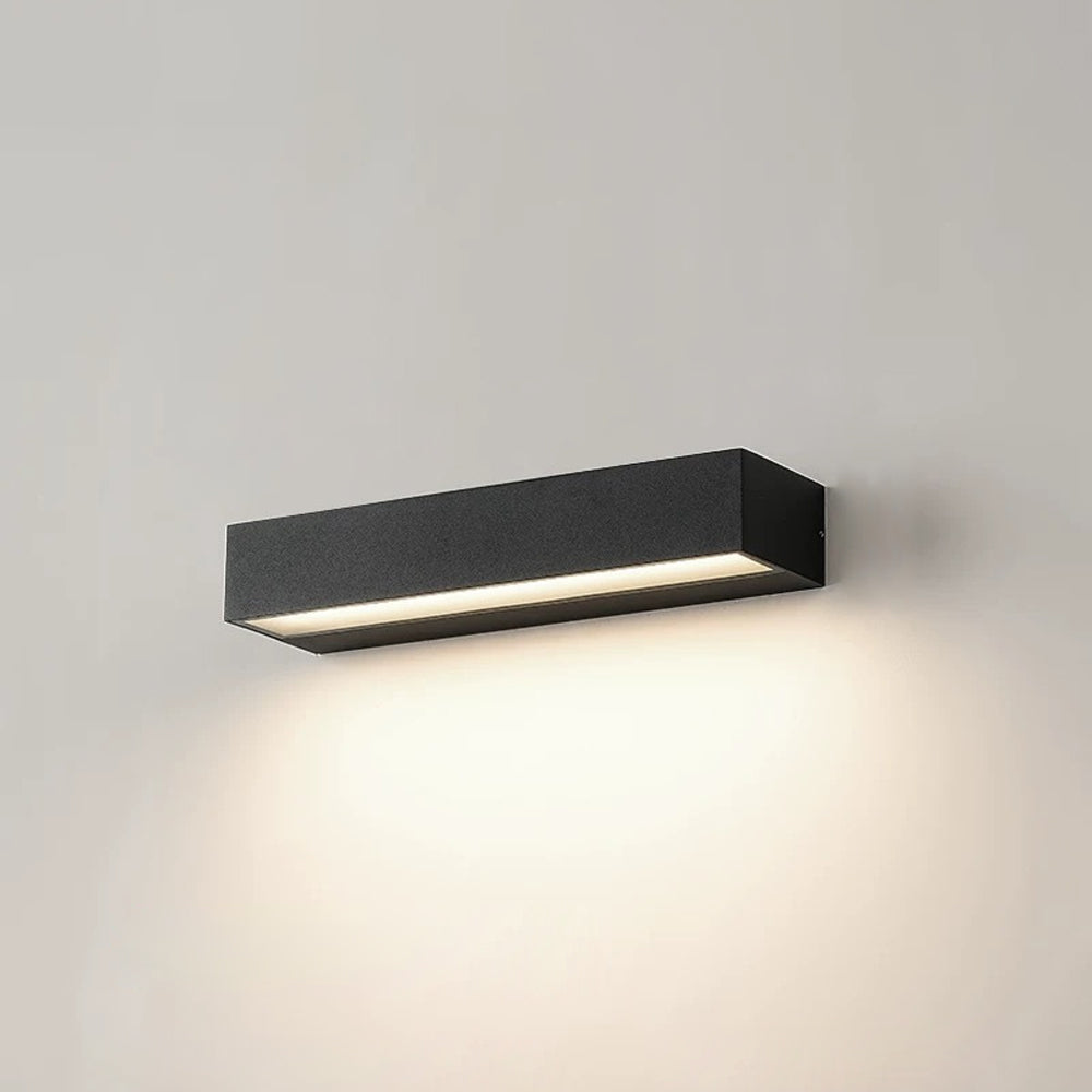 Outdoor LED Wall Sconce Die-Cast Aluminum Porch Light Black White 8-32 in Weatherproof Fixture for Balcony Entry Hallway Modern Exterior