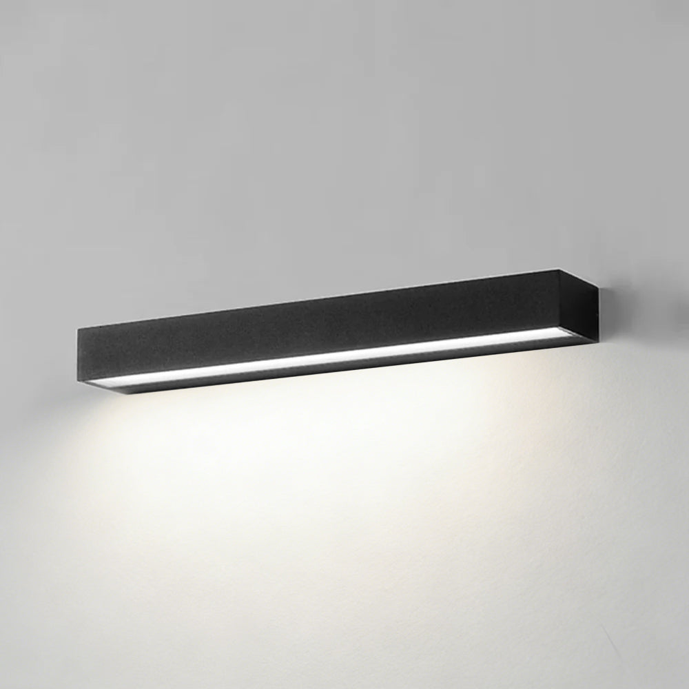 Outdoor LED Wall Sconce Die-Cast Aluminum Porch Light Black White 8-32 in Weatherproof Fixture for Balcony Entry Hallway Modern Exterior