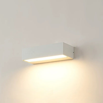 Outdoor LED Wall Sconce Die-Cast Aluminum Porch Light Black White 8-32 in Weatherproof Fixture for Balcony Entry Hallway Modern Exterior