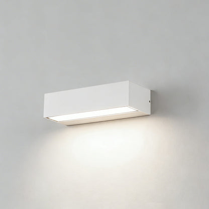 Outdoor LED Wall Sconce Die-Cast Aluminum Porch Light Black White 8-32 in Weatherproof Fixture for Balcony Entry Hallway Modern Exterior