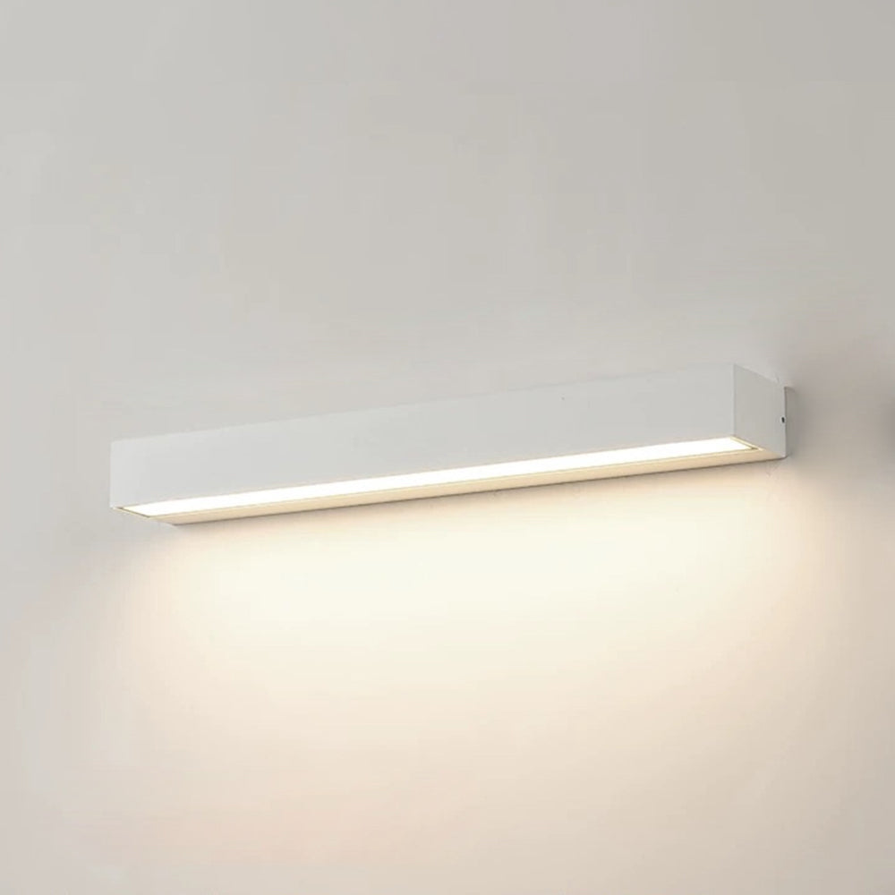 Outdoor LED Wall Sconce Die-Cast Aluminum Porch Light Black White 8-32 in Weatherproof Fixture for Balcony Entry Hallway Modern Exterior