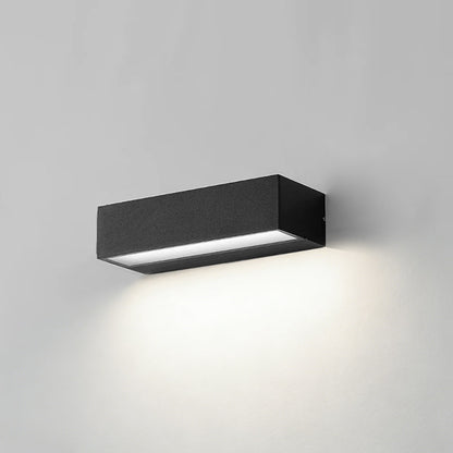 Outdoor LED Wall Sconce Die-Cast Aluminum Porch Light Black White 8-32 in Weatherproof Fixture for Balcony Entry Hallway Modern Exterior