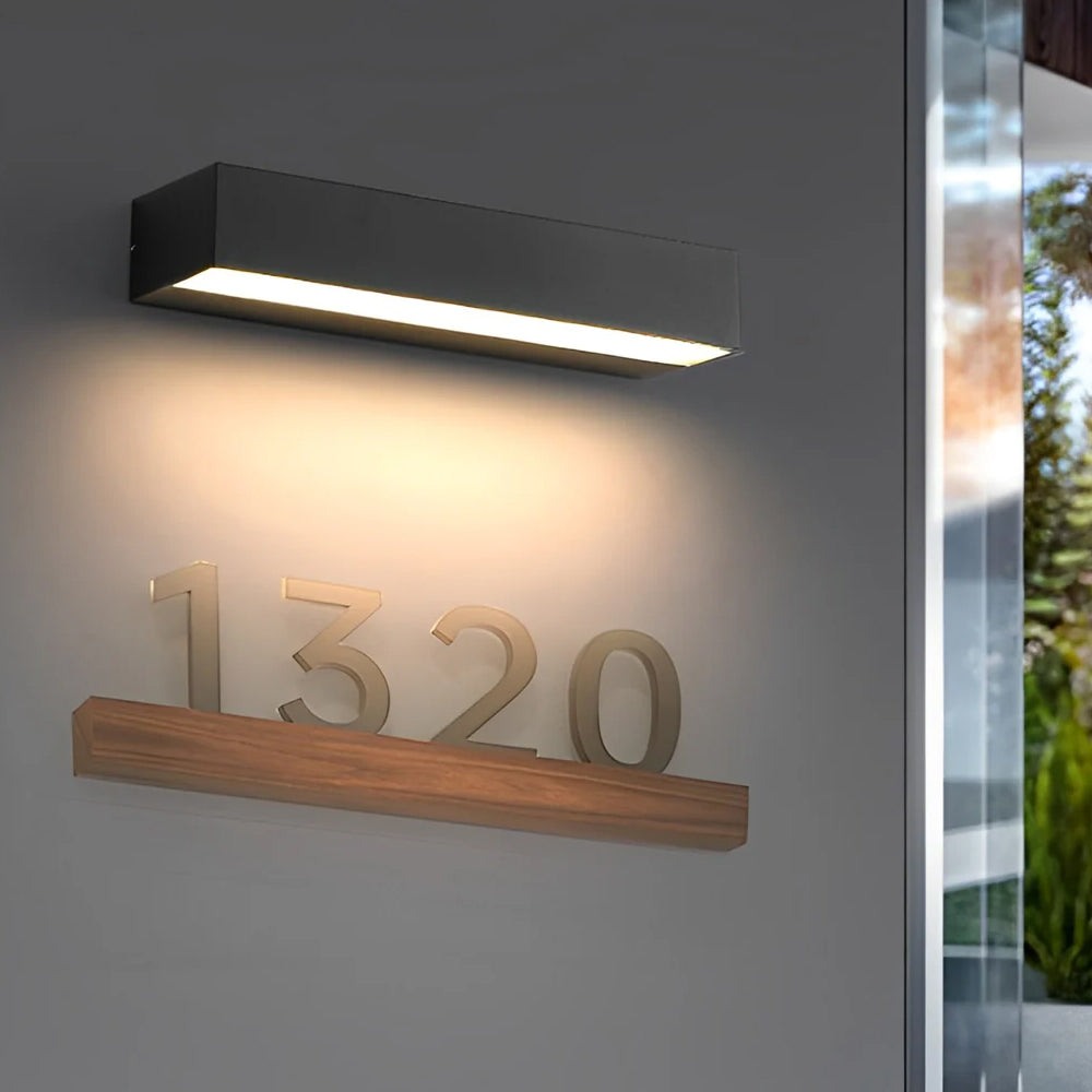Outdoor LED Wall Sconce Die-Cast Aluminum Porch Light Black White 8-32 in Weatherproof Fixture for Balcony Entry Hallway Modern Exterior