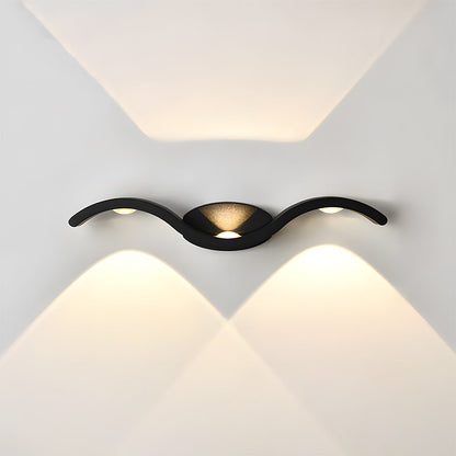 Outdoor LED Wall Sconce Aluminum 15 in Round Fixture for Garden Pathway Patio Villa Entrance Balcony Exterior Facade Modern Weatherproof Por