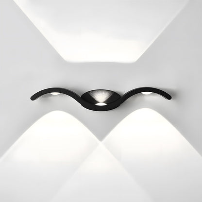 Outdoor LED Wall Sconce Aluminum 15 in Round Fixture for Garden Pathway Patio Villa Entrance Balcony Exterior Facade Modern Weatherproof Por