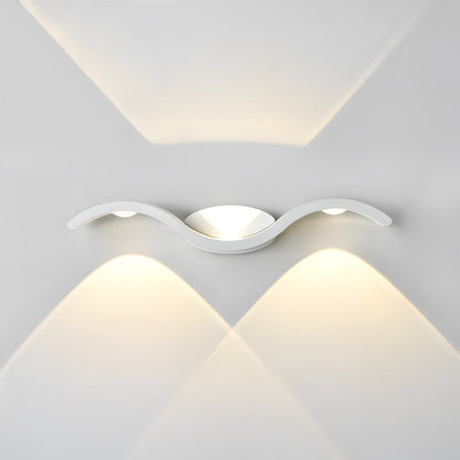 Outdoor LED Wall Sconce Aluminum 15 in Round Fixture for Garden Pathway Patio Villa Entrance Balcony Exterior Facade Modern Weatherproof Por