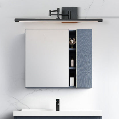 Swivel Arm Vanity Light Fixture Matte Black Iron LED Task Lighting for Bathroom Mirror Makeup Grooming Modern Minimalist Wall Mount Rotatabl