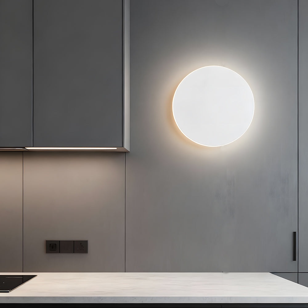 Modern Metal Sconce with Acrylic Shade in Black or White for Hallway Bedroom Living Room Indoor Ambient Lighting LED Fixture Contemporary Ho