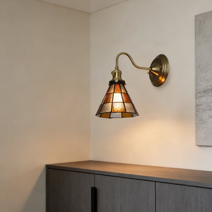 Indoor Sconce Light Metal & Glass 10 Inch Vintage Style for Entryway Corridor Bedroom Dining Room Home Accent Fixture