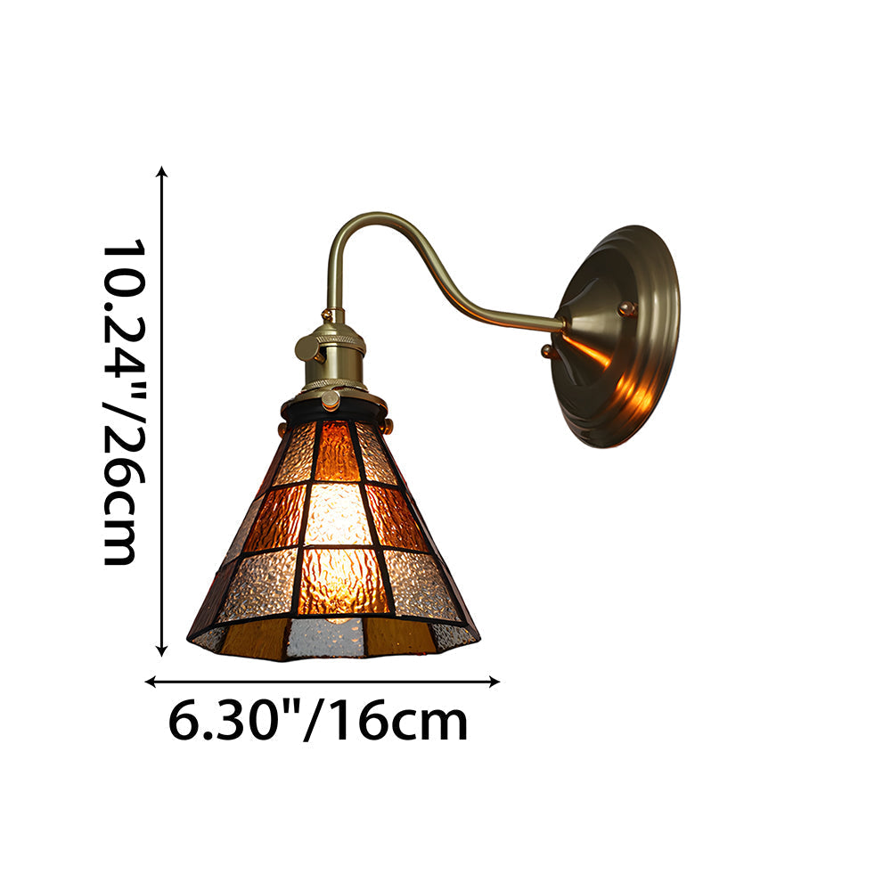 Indoor Sconce Light Metal & Glass 10 Inch Vintage Style for Entryway Corridor Bedroom Dining Room Home Accent Fixture