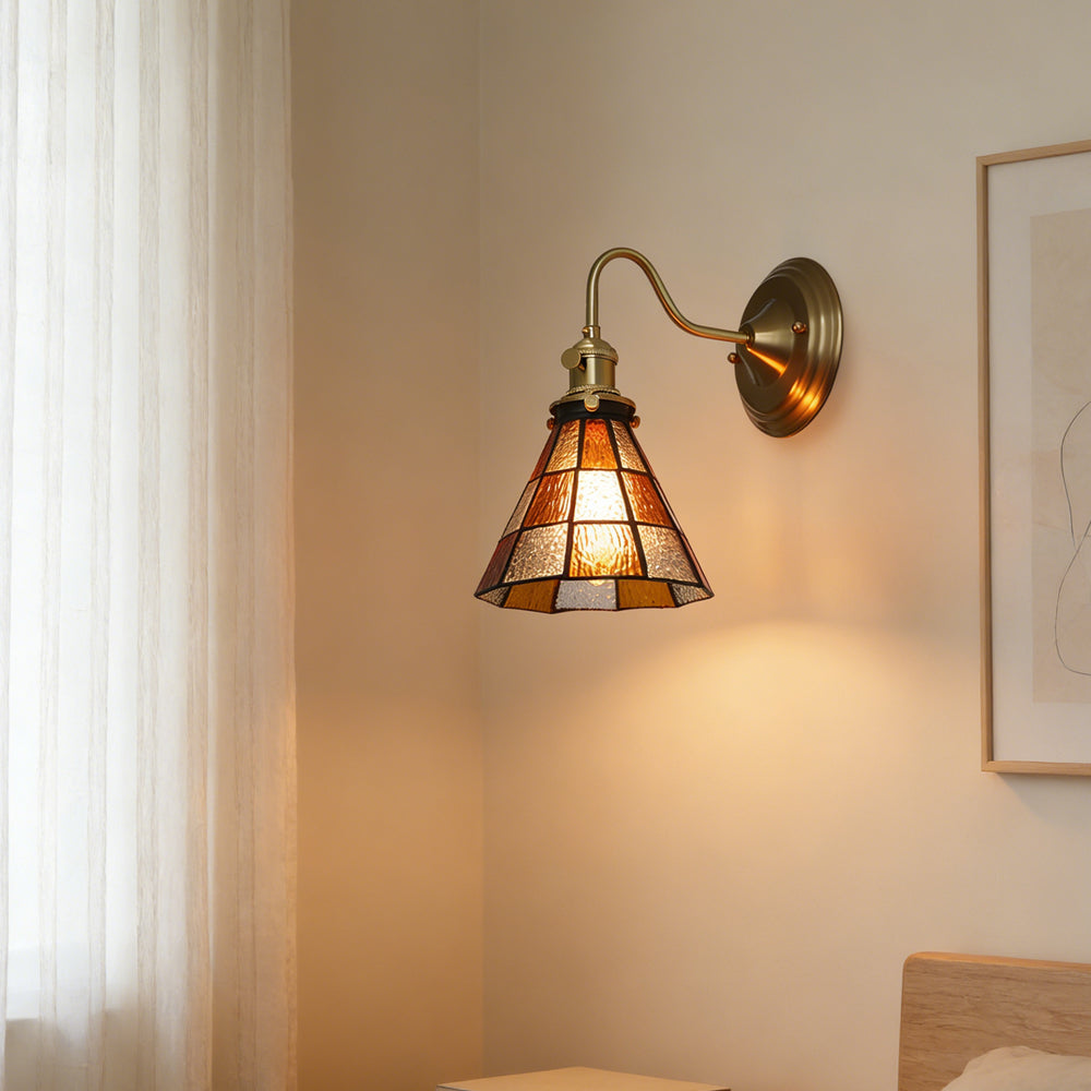 Indoor Sconce Light Metal & Glass 10 Inch Vintage Style for Entryway Corridor Bedroom Dining Room Home Accent Fixture