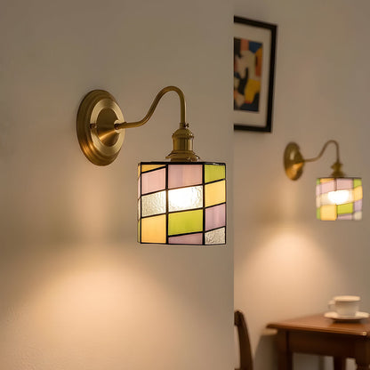 Indoor Sconce Light Metal & Glass 10 Inch Vintage Style for Entryway Corridor Bedroom Dining Room Home Accent Fixture