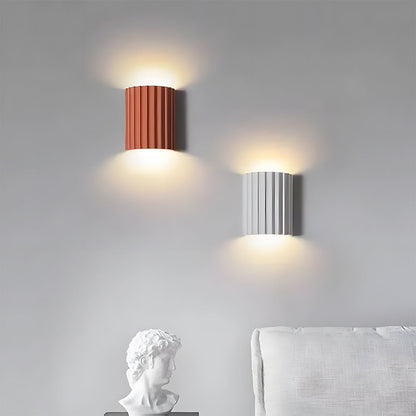 Sculptural Resin Sconce with Dual G9 Sockets for Bedroom Hallway Accent Lighting in Green Finish 6.5 Inches Compact Indoor Fixture
