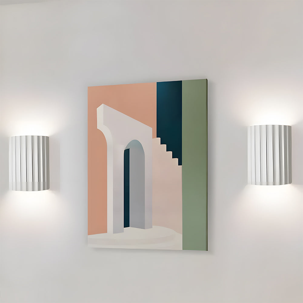 Sculptural Resin Sconce with Dual G9 Sockets for Bedroom Hallway Accent Lighting in Green Finish 6.5 Inches Compact Indoor Fixture