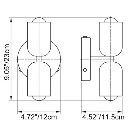 Indoor Sconce with Textured Glass Shade Iron Mount E27 Socket 9 in Height for Bedroom Hallway Bathroom Reading Nook Mirror Accent Light Vint