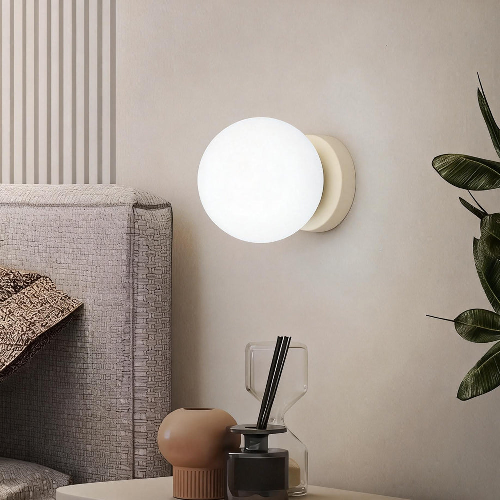 Metal Sconce with Glass Dome – Compact 4.7-Inch Fixture for Hallways, Bedrooms & Entryways – E26 Base 6W Indoor Accent Lighting – Rust-Proof