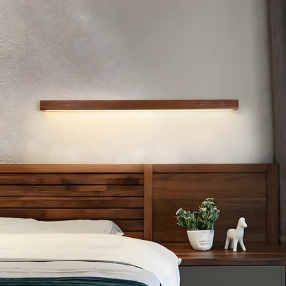 Wooden LED Vanity Mirror Light Fixture for Bathroom Wall 24-Inch Warm Lighting Above Sink Bedroom Illumination Slim Profile Spa-Style Contem