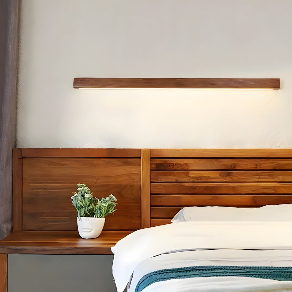 Wooden LED Vanity Mirror Light Fixture for Bathroom Wall 24-Inch Warm Lighting Above Sink Bedroom Illumination Slim Profile Spa-Style Contem