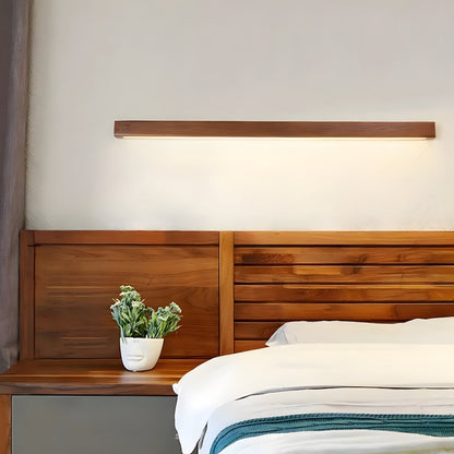 Wooden LED Vanity Mirror Light Fixture for Bathroom Wall 24-Inch Warm Lighting Above Sink Bedroom Illumination Slim Profile Spa-Style Contem