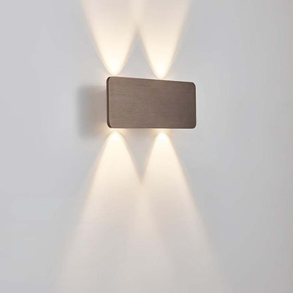 LED Wall Light Fixture Aluminum Rectangle Up Down Sconce for Bedroom Living Room Hallway Modern Minimalist Indoor Accent Lighting 6W Black W