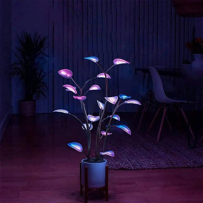 Smart App-Controlled LED Faux Plant Light 39 in Tall Ambient Floor Lamp with Lifelike Foliage for Living Room Bedroom Office Home Decor