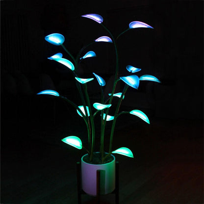 Color-Changing LED Plant Night Light for Bedroom, Living Room & Office – USB Powered Decorative Botanical Lamp with Auto Cycle Lighting