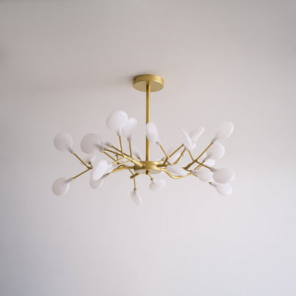 Lustre LED à branches, doré et acrylique, luminaire moderne à bras multiples pour salle à manger, salon, chambre, éclairage réglable