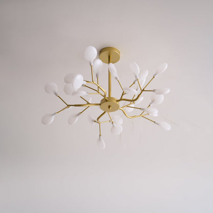 Lustre LED à branches, doré et acrylique, luminaire moderne à bras multiples pour salle à manger, salon, chambre, éclairage réglable