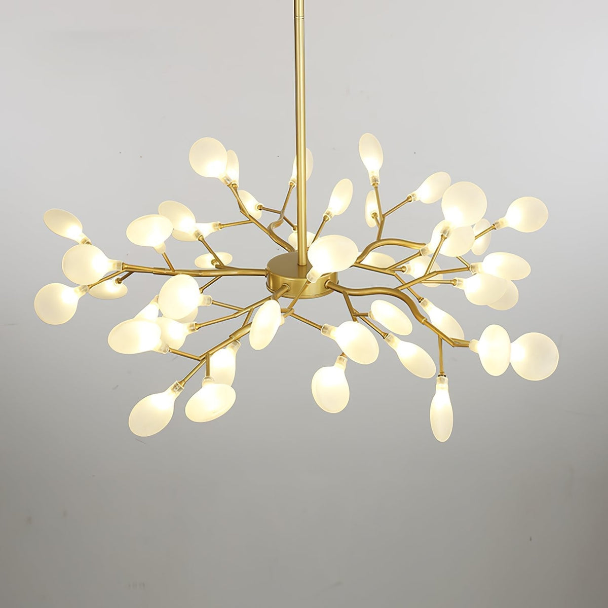 Lustre LED à branches, doré et acrylique, luminaire moderne à bras multiples pour salle à manger, salon, chambre, éclairage réglable