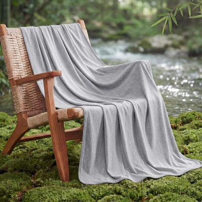Confort douillet | Couverture rafraîchissante d'été en rayonne de bambou pour les dormeurs qui ont chaud | Jeté léger pour les voyages et l'extérieur
