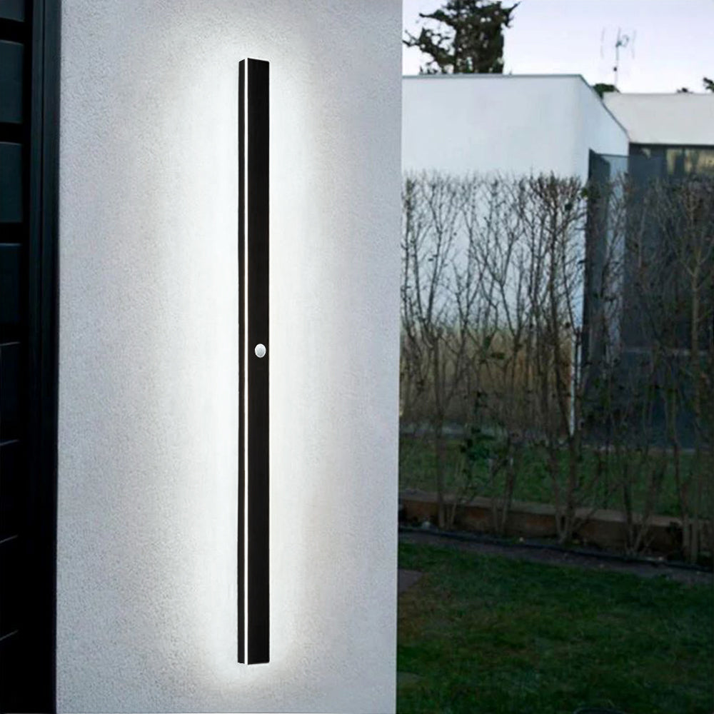 Outdoor LED Wall Light Waterproof Linear Modern Metal Sconce for Porch Garden Patio Courtyard Minimalist Exterior Lighting