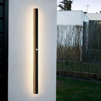 Weatherproof LED Strip Sconce for Patios, Entryways & Porches — IP65 Rated Acrylic Outdoor Fixture in Black