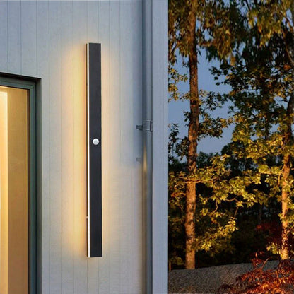 Applique murale LED verticale pour extérieur, 12-59 pouces, aluminium, étanche IP65, noire, pour porche, entrée, allée, jardin, mur, chemin, maison moderne