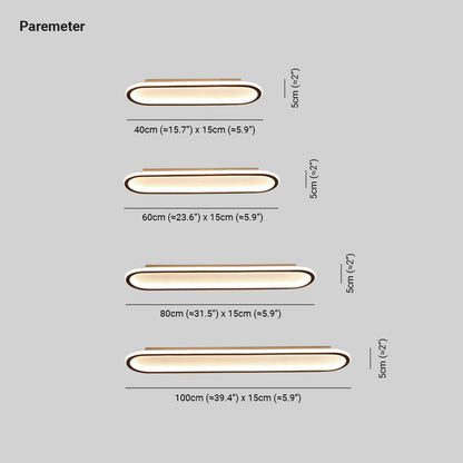 Oval Ceiling Light Fixture with Integrated LED Strip – Modern Flush Mount for Hallway, Bedroom & Living Room