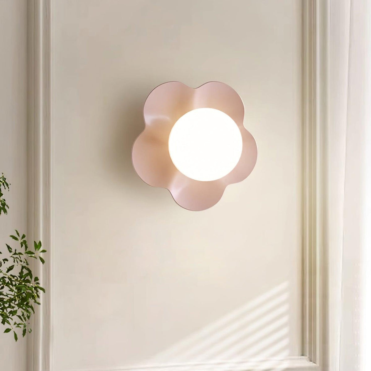 Resin Flower Sconce Light 8 in White Purple Yellow for Bedroom Living Room Hallway G9 Bulb Base Indoor Accent Fixture