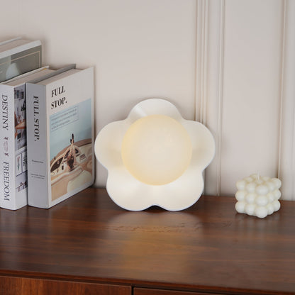 Resin Flower Sconce Light 8 in White Purple Yellow for Bedroom Living Room Hallway G9 Bulb Base Indoor Accent Fixture