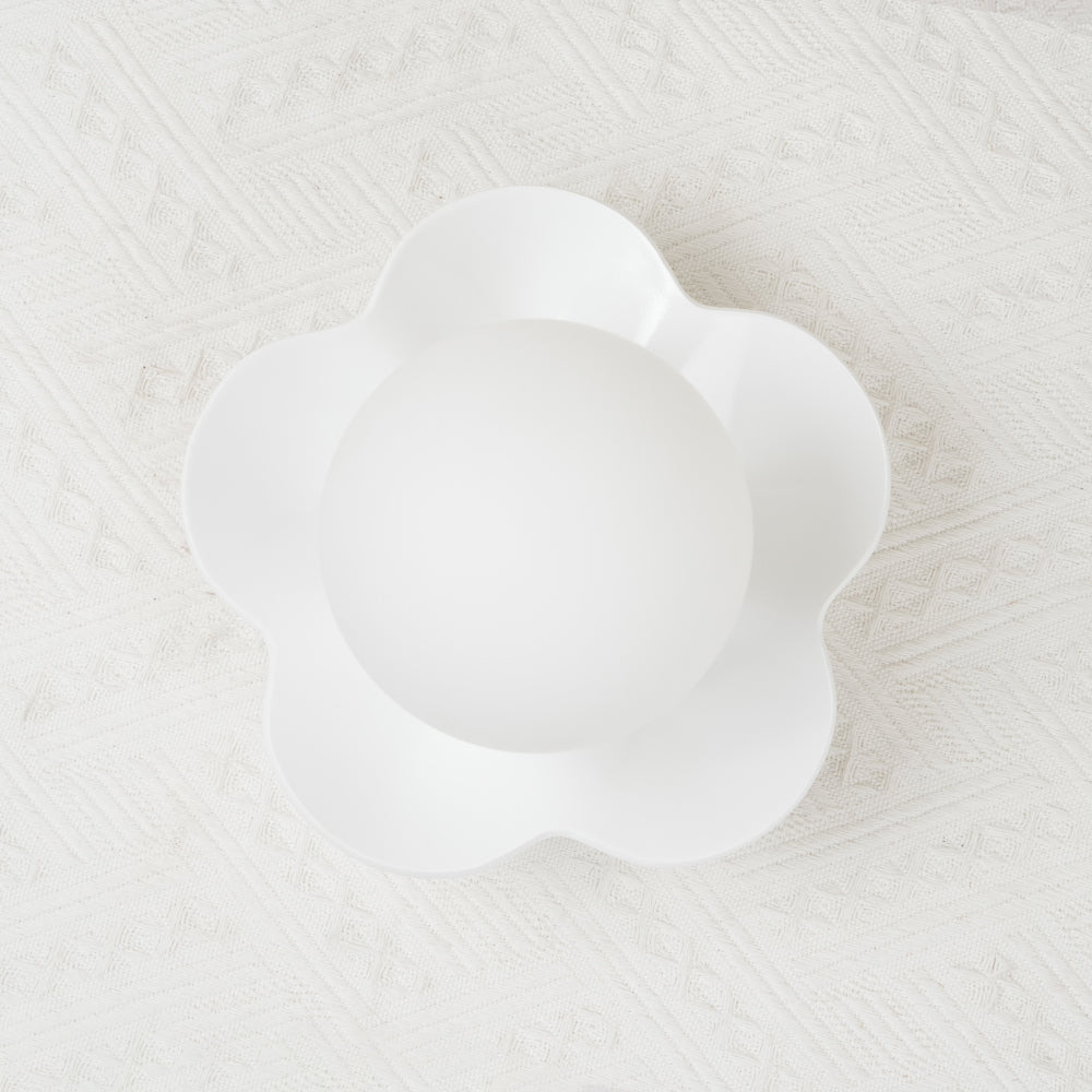 Resin Flower Sconce Light 8 in White Purple Yellow for Bedroom Living Room Hallway G9 Bulb Base Indoor Accent Fixture