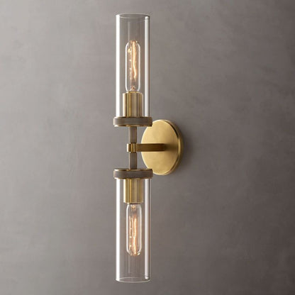 Crystal Wall Sconce Light Fixture Brass Finish for Bedroom Hallway Entryway Living Room Bathroom Vanity Hardwired Dimmable
