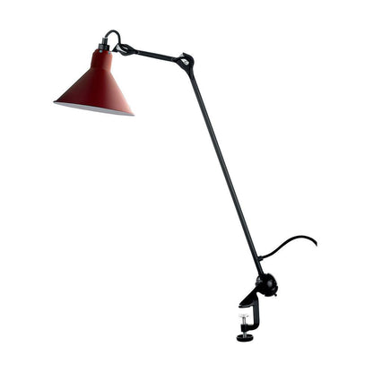 Clamp-On Task Light with Pivoting Arm Iron Construction Metal Shade Reading Light for Home Office Study Workspace Bedside Black Finish
