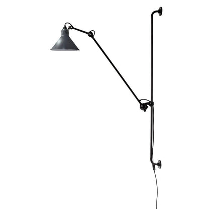 Articulating Swing Arm Sconce Matte Black 46.5 Inch Reach Bedside Reading Light for Bedroom Office Hallway Adjustable Wall-Mounted Task Lamp