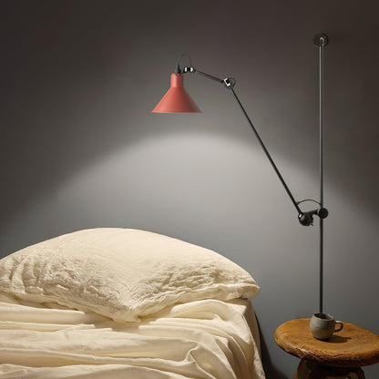 Articulating Swing Arm Sconce Matte Black 46.5 Inch Reach Bedside Reading Light for Bedroom Office Hallway Adjustable Wall-Mounted Task Lamp