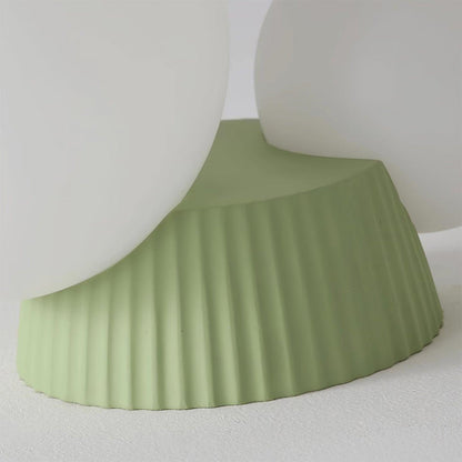 Modern Dual-Globe Flush Mount Light Fixture Green 8.5 Inch Resin for Bedrooms Entryways Small Rooms G9 Compatible Indoor Overhead Lighting