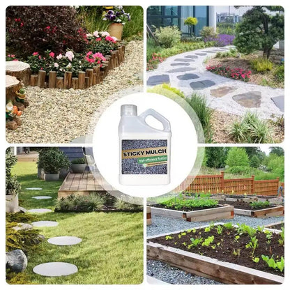 Landscape Adhesive for Mulch, Gravel & Sand – Weatherproof Binder for Beds, Paths & Slopes – Covers 86–130 sq ft