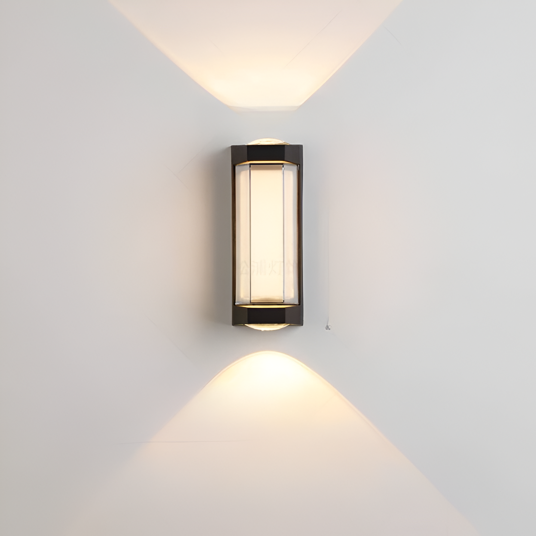 Cylindrical Outdoor Wall Sconce Up Down Light 10W LED Weatherproof Porch Facade Fixture Black White for Entryway Garden Patio Pathway Modern