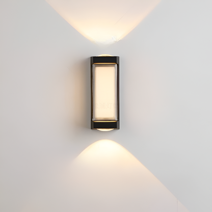 Outdoor Sconce Fixture 10.6 in Black Waterproof Bidirectional Beam for Exterior Walls Entrance Porch Garden Pathway Architectural Accent IP6