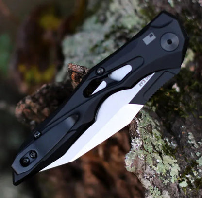 Everyday Carry Knife, Automatic EDC Folding Knife with Push Button, Compact Camp Knife with Clip and CPM 154 Blade